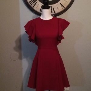 Minuet Red Back Cutout Dress